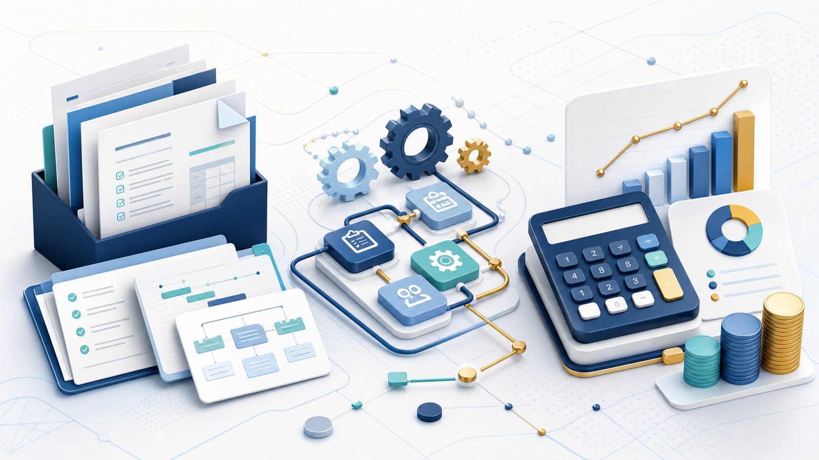 Practical GRC resources represented by planning documents, an implementation workflow, and a cost calculator.