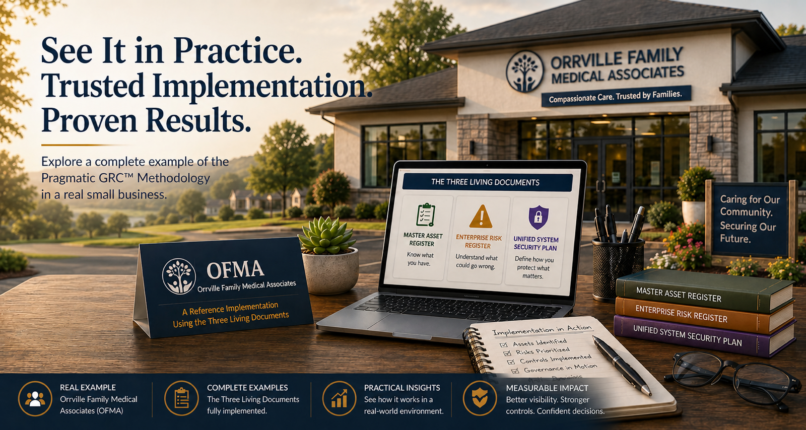 See It in Practice. Trusted Implementation. Proven Results. Explore a complete example of the Pragmatic GRC Methodology in a real small business.
